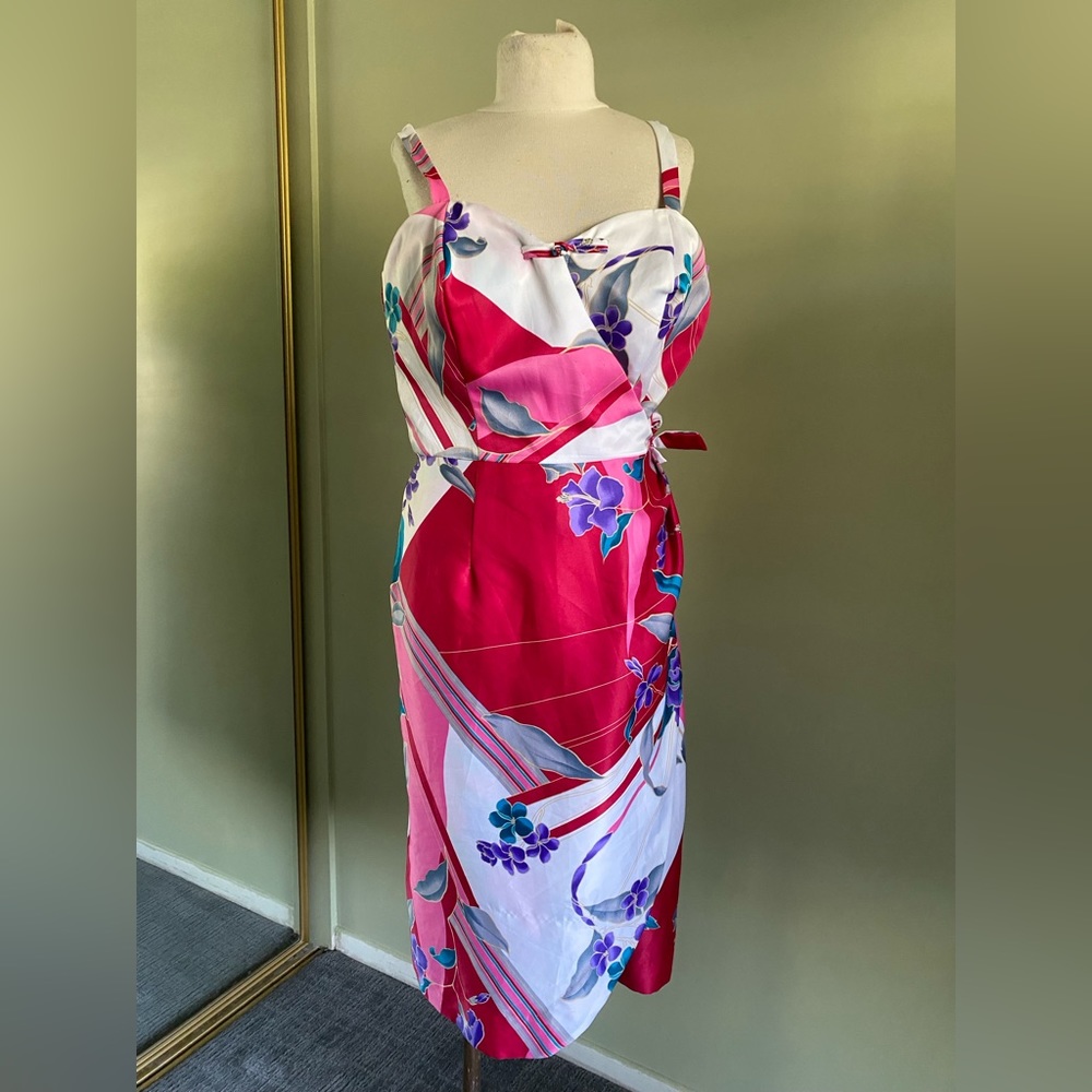 Vintage Paradise Hawaii Sarong Dress | Size 16 Tiki Hawaiian Pinup VLV Pageant